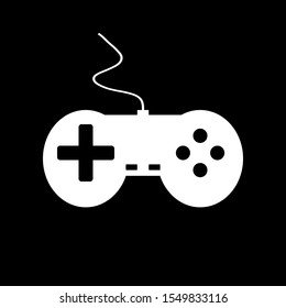Game console on black background. Vector illustration.