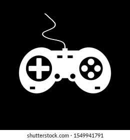 Game console on black background. Vector illustration.