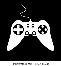 Game console on black background. Vector illustration.