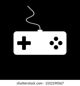 Game console on black background. Vector illustration.