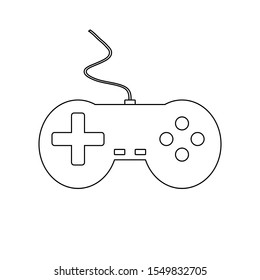 Game console on white background. Vector illustration.