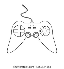 Game console on white background. Vector illustration.