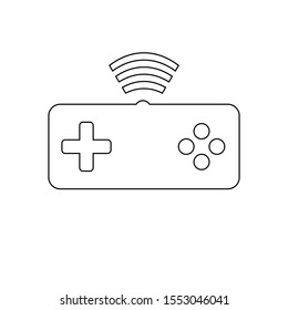 Game console on white background. Vector illustration.