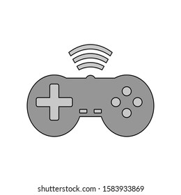 Game console on white background. Vector illustration.