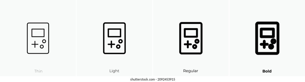 game console one icon. Thin, Light Regular And Bold style design isolated on white background