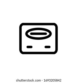 Game Console Outline Icon Vector Illustration

