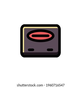 Game Console Outline Icon Vector Illustration
