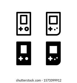 Game Console Portable 32 Pixel Perfect Outline Glyph Icon Vector
