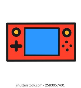 Game console, portable, retro, gaming, entertainment, screen, control, classic, video game, toy.