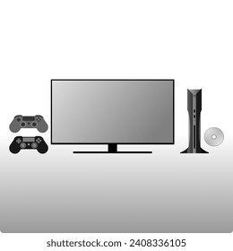 game console set vector design background