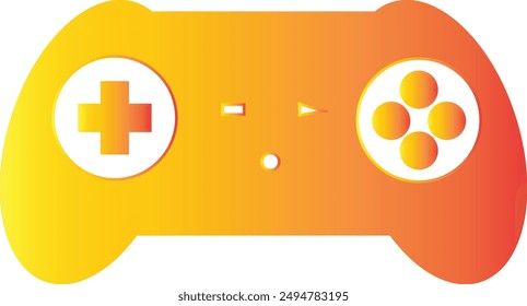 Game Console Silhouette Gradient Color Design. Vector Illustration