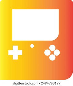 Game Console Silhouette Gradient Color Design. Vector Illustration