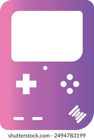 Diseño de color degradado de silueta de consola de juegos. Ilustración vectorial