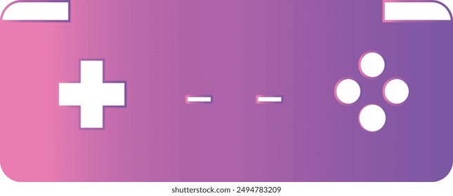 Game Console Silhouette Gradient Color Design. Vector Illustration