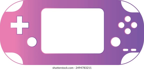 Game Console Silhouette Gradient Color Design. Vector Illustration