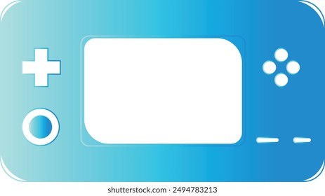 Diseño de color degradado de silueta de consola de juegos. Ilustración vectorial