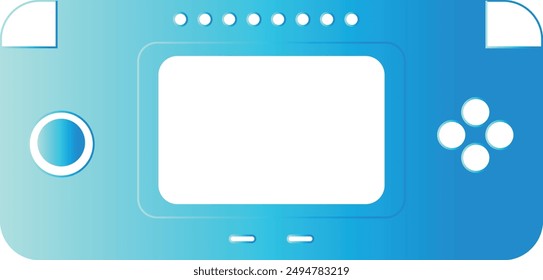 Game Console Silhouette Gradient Color Design. Vector Illustration