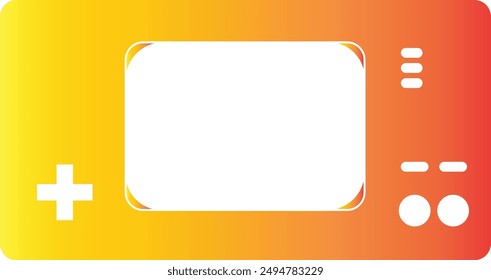 Game Console Silhouette Gradient Color Design. Vector Illustration