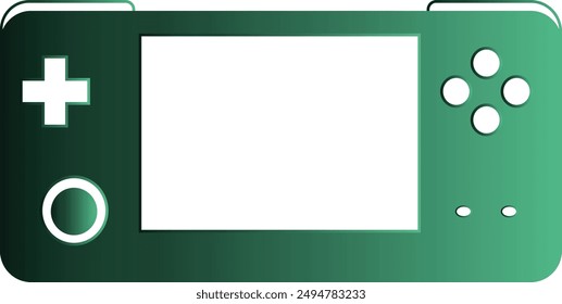Diseño de color degradado de silueta de consola de juegos. Ilustración vectorial