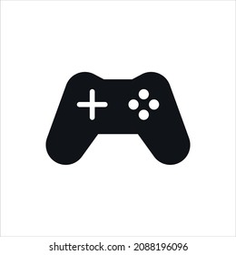 Game console simple black vector icon.