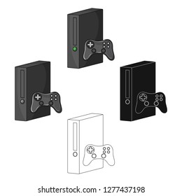 Game console single icon in cartoon,black,outline style for design.Car maintenance station vector symbol stock web illustration.