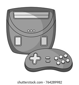 Game console single icon in monochrome style for design.Car maintenance station vector symbol stock web illustration.