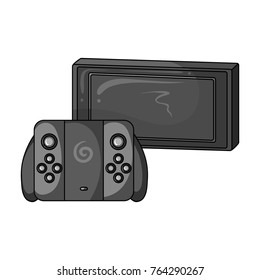 Game console single icon in monochrome style for design.Car maintenance station vector symbol stock web illustration.