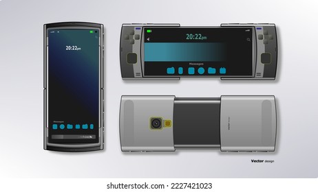game console smart phone in one concept design vector