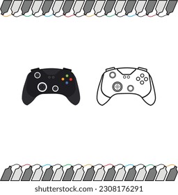Game console vector art and icon for children or adult.