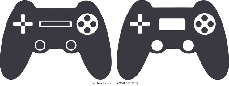 Game console vector art, Set of Game controller sign art, Hand drawn game controller icon illustration