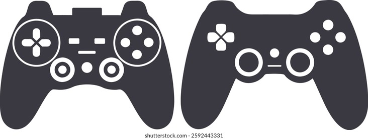 Game console vector art, Set of Game controller sign art, Hand drawn game controller icon illustration