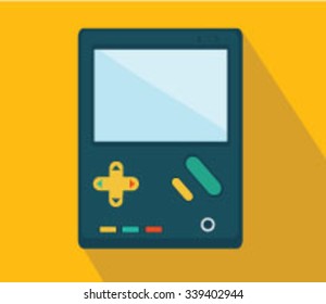 game console vector design on yellow background