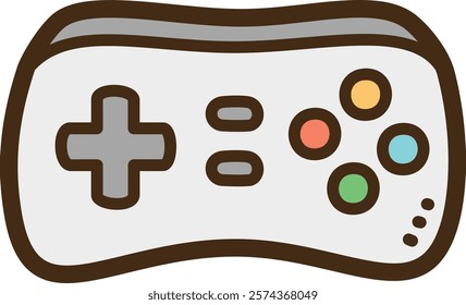 Game console vector doodle illustration and graphic