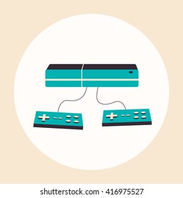 Game console. Vector flat illustration. Material design