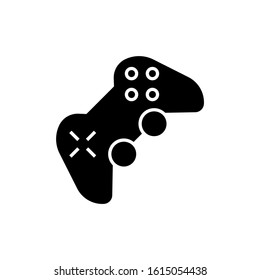 Game console vector icon in black flat shape design, isolated on white background