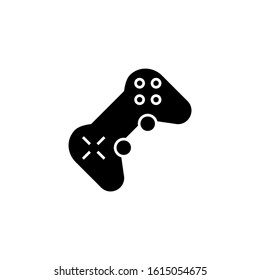 Game console vector icon in black flat shape design, isolated on white background