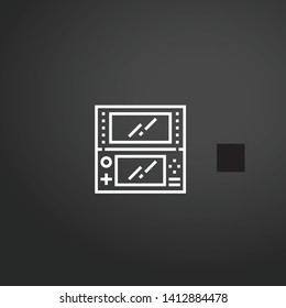 Game Console vector icon. Game Console concept stroke symbol design. Thin graphic elements vector illustration, outline pattern for your web site design, logo, UI. EPS 10.