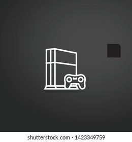Game Console vector icon. Game Console concept stroke symbol design. Thin graphic elements vector illustration, outline pattern for your web site design, logo, UI. EPS 10.