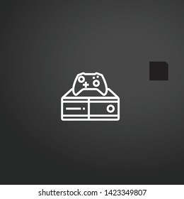 Game Console vector icon. Game Console concept stroke symbol design. Thin graphic elements vector illustration, outline pattern for your web site design, logo, UI. EPS 10.
