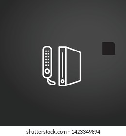 Game Console vector icon. Game Console concept stroke symbol design. Thin graphic elements vector illustration, outline pattern for your web site design, logo, UI. EPS 10.