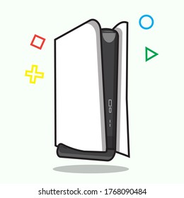 Ilustración de iconos del vector de consola de juegos. Estilo de caricatura plano para juegos de herramientas, adecuado para pegatinas y portada de libros. Diseño sencillo, color sencillo. Caricatura de diseño minimalista.