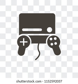 Game console vector icon isolated on transparent background, Game console logo concept