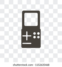 Game console vector icon isolated on transparent background, Game console logo concept