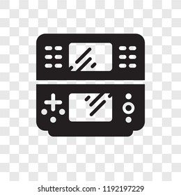 Game console vector icon isolated on transparent background, Game console transparency logo concept