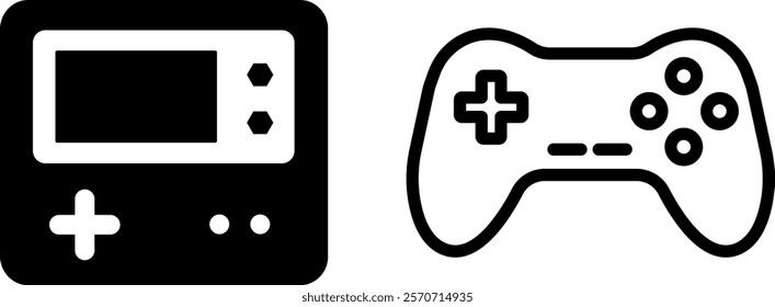 "Game Console Vector Icon Set: Dynamic and Interactive Designs for Gaming, Entertainment, and Technology Projects"