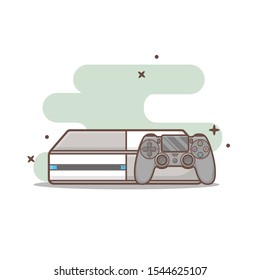 game console vector illustration in isolated white