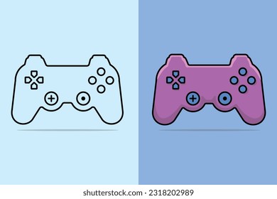 Game Console vector illustration. Sports gaming objects icon concept. Joystick gamepad game console or game controller vector design with shadow.