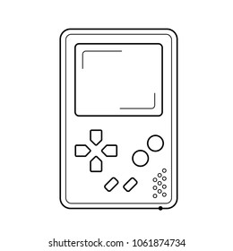 Game console vector line icon isolated on white background. Game console line icon for infographic, website or app.