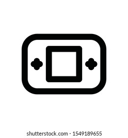 game console vector line icon design