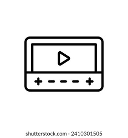 Game Console Vector Line Icon Design